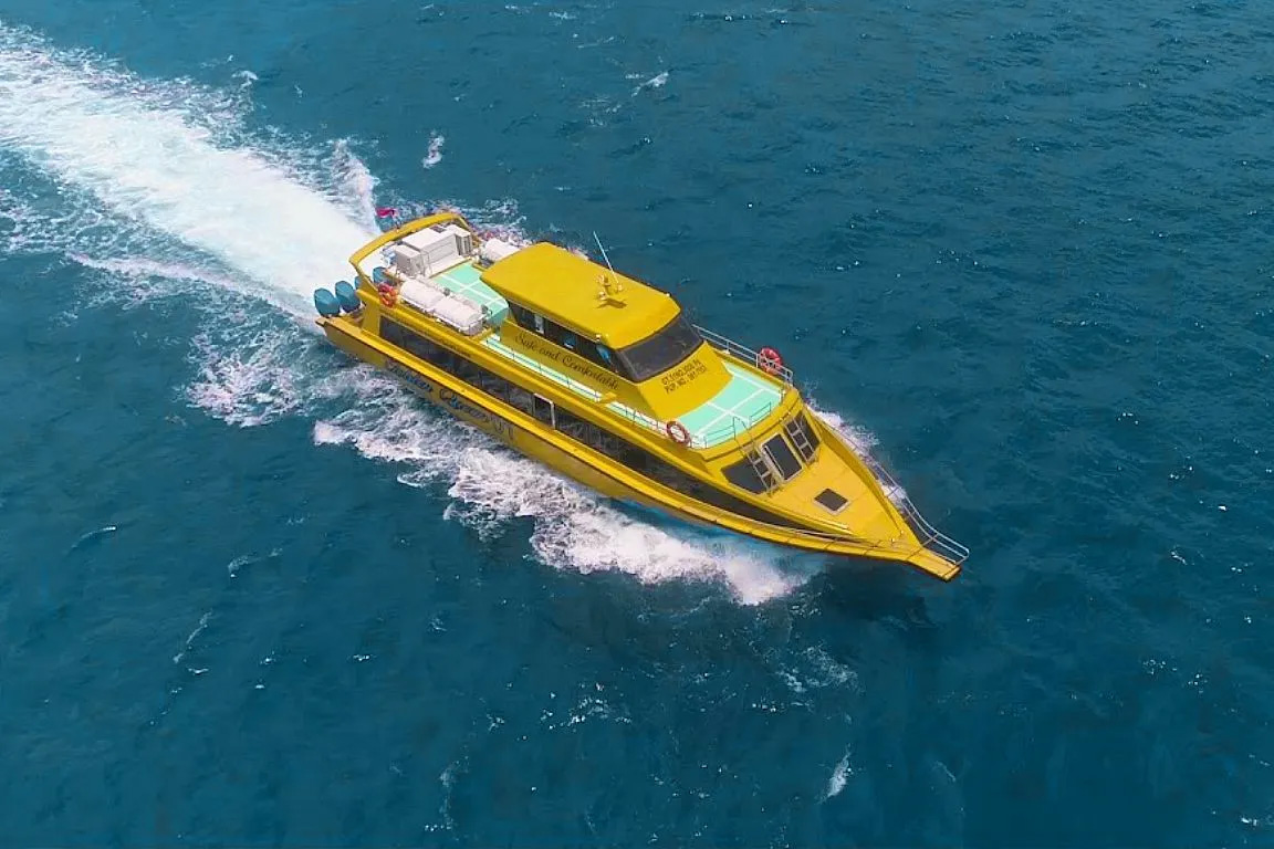 Golden Queen 01 aerial view at sea