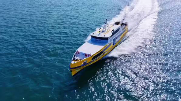 Golden Queen Baruna Amertha aerial view at sea